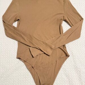 H&M Camel Long Sleeve Bodysuit